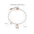 Solid 925 Sterling Silver Initial Crystal Personalised Alphabet Letter Bracelet Rose Gold Filled